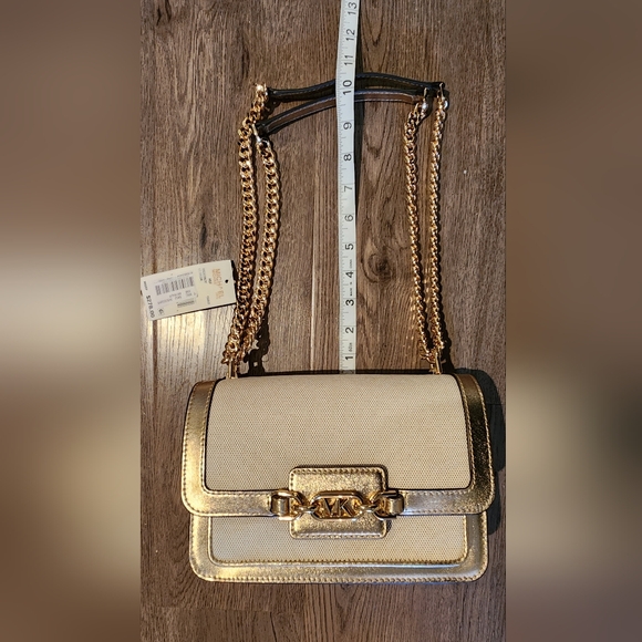 Michael Kors Gold and Canvas Women's Bag - Picture 9 of 10